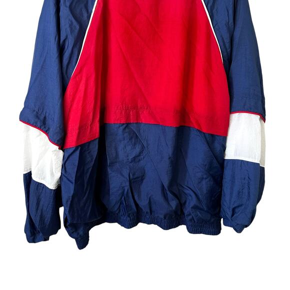 VTG Perry Ellis AMERICA Men's Full Zip Colorblock Windbreaker Jacket Red Blue 2X - Picture 8 of 10